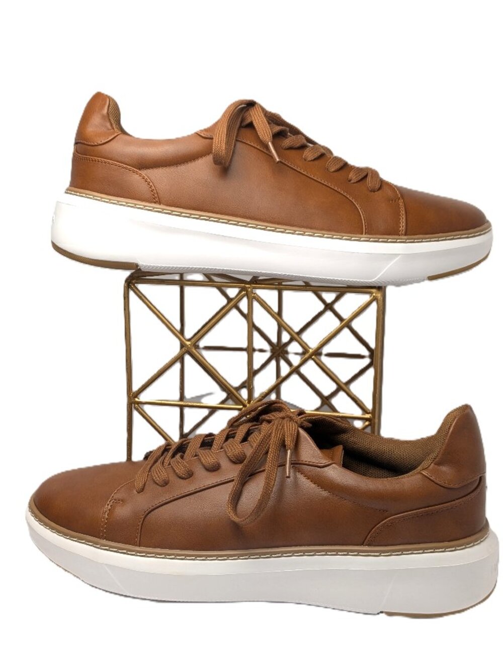 Nautica Donley Brown Cushion Relief Lace-Up Men's 10 White Sole NWOT
